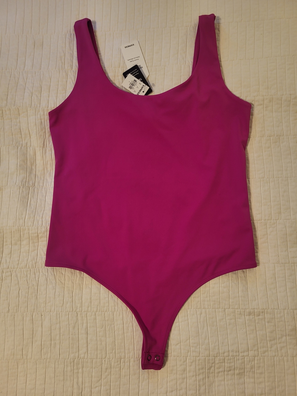 Express Fuchsia Scoop Neck Bodysuit